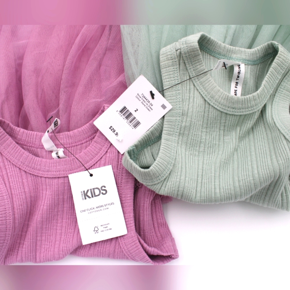 NWT 2T Toddler Girl Summer Dress Bundle – Fashion Nova | Purple & Mint - Picture 2 of 4